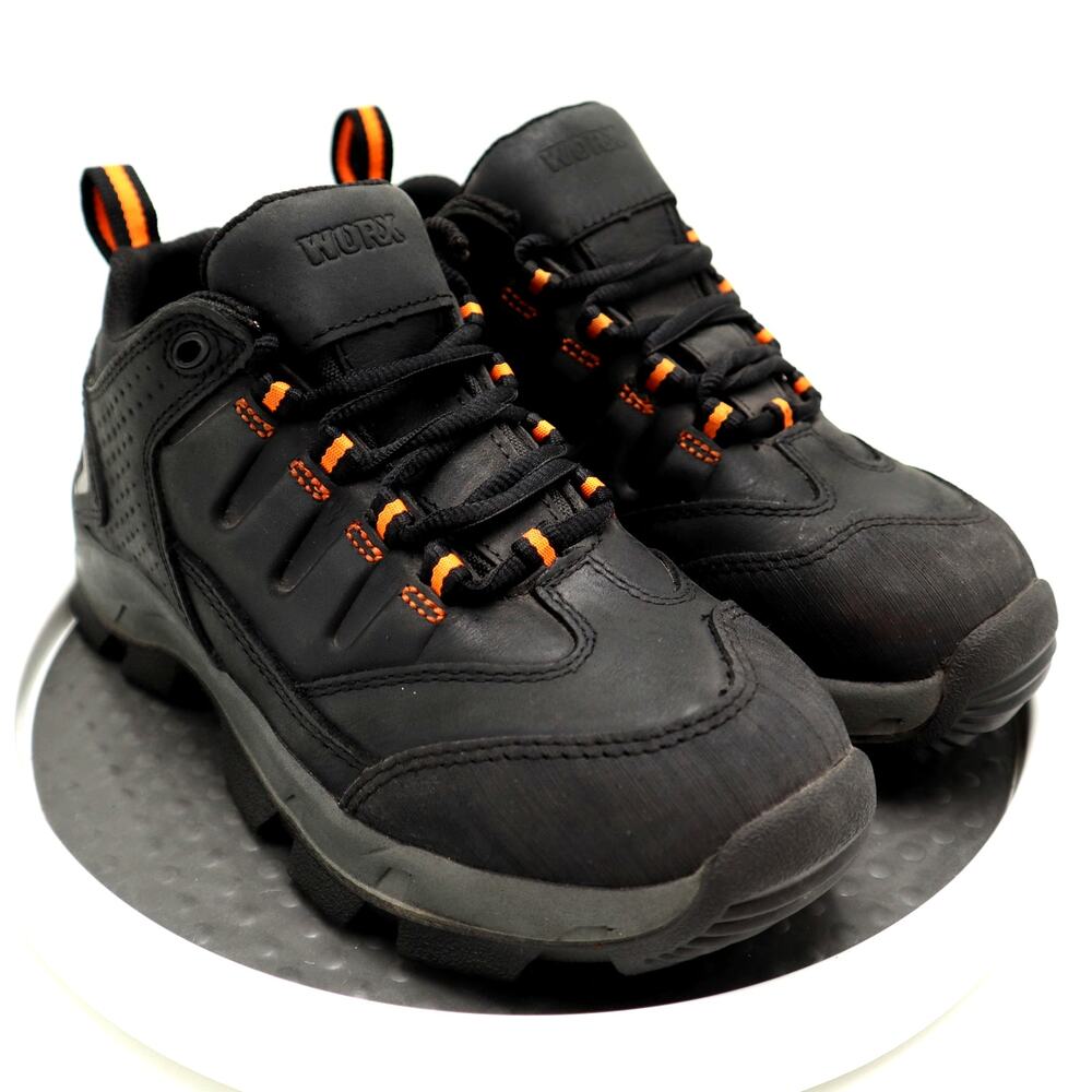 WORX Red Wing Black Leather Womens 6M EU 36 Boots Work Shoes Lace Up